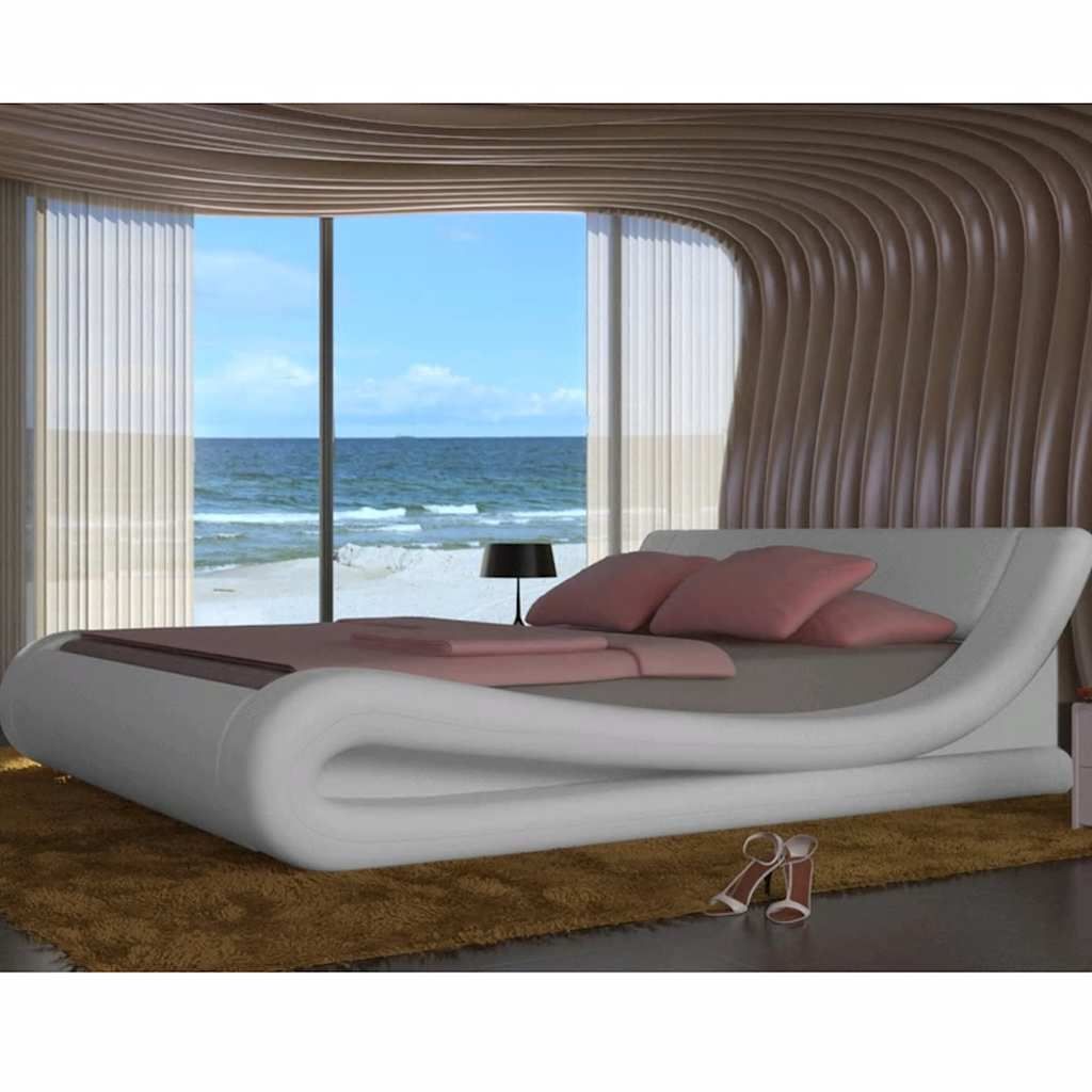 Letto con Materasso Bianco in Similpelle 180x200 cm vidaXL