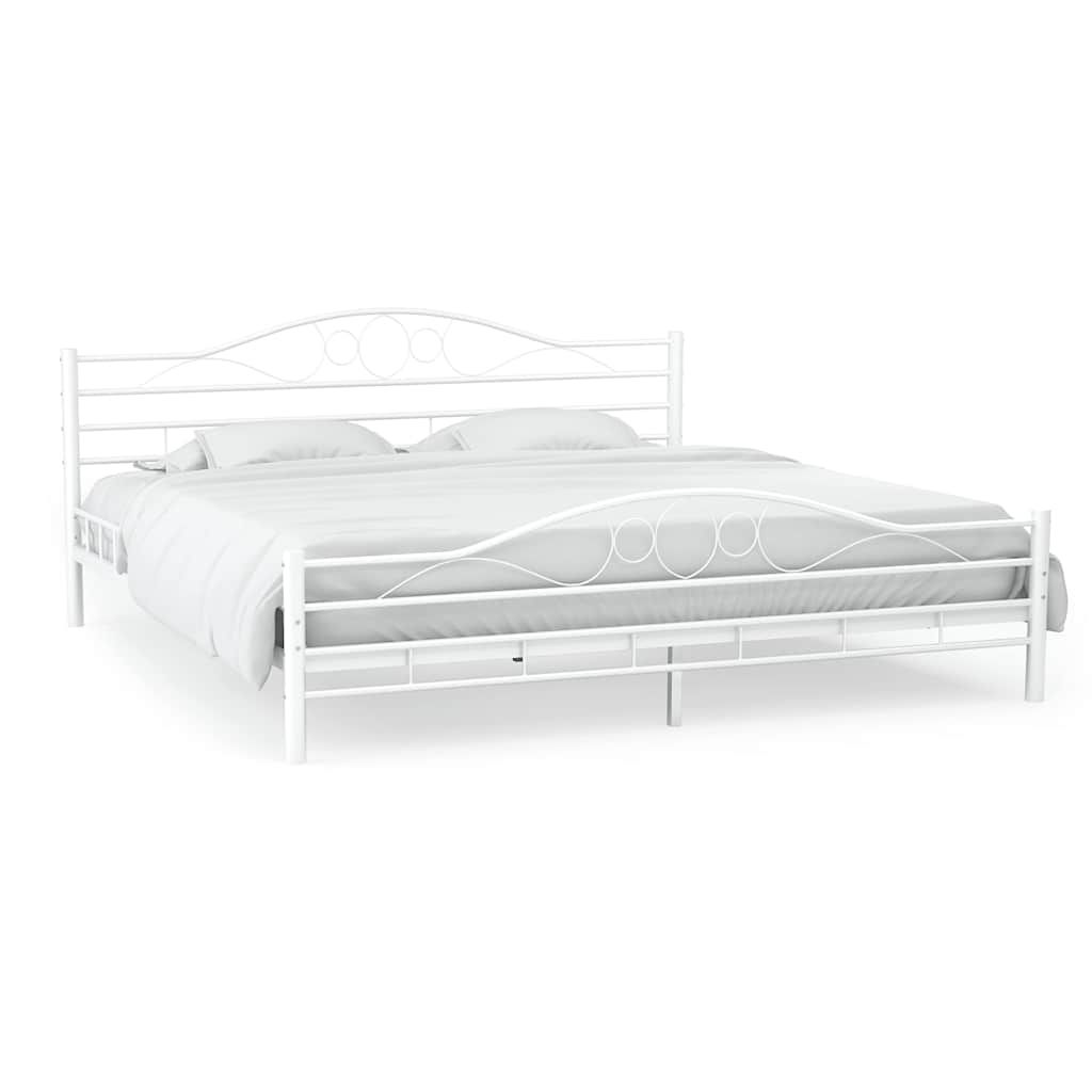 Letto con Materasso Bianco in Metallo 140x200 cm vidaXL
