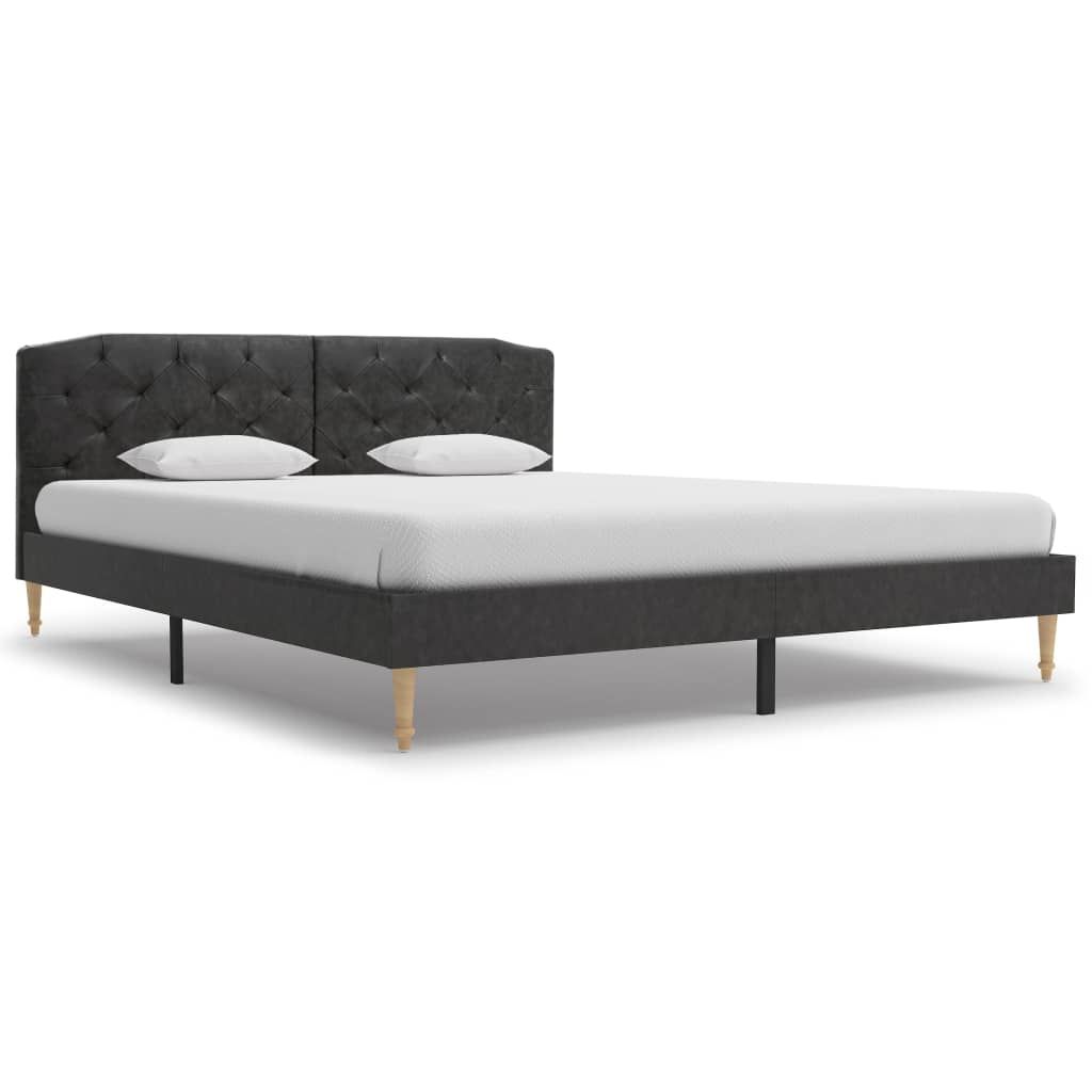 Letto con Materasso Memory Foam Nero in Tessuto 160x200 cm vidaXL