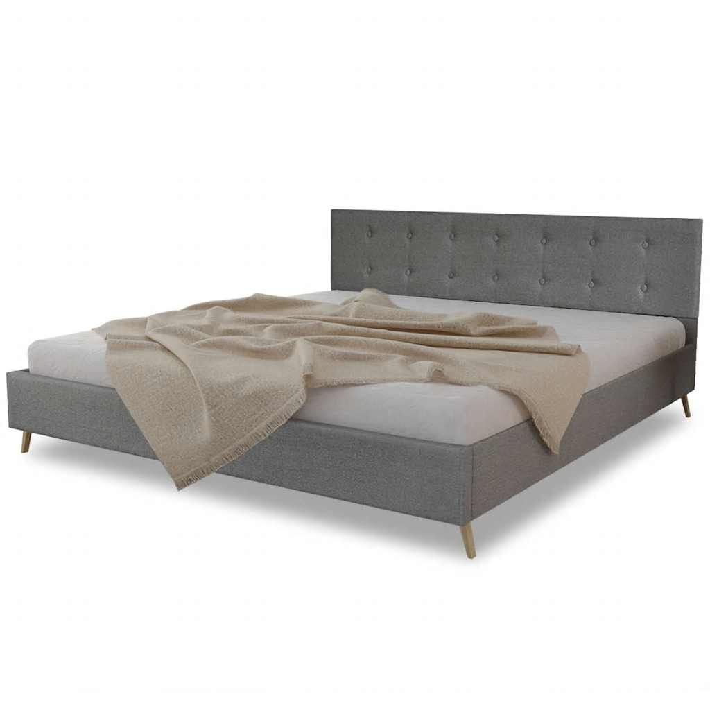 Letto con Materasso Memory Grigio Chiaro in Tessuto 180x200cm vidaXL