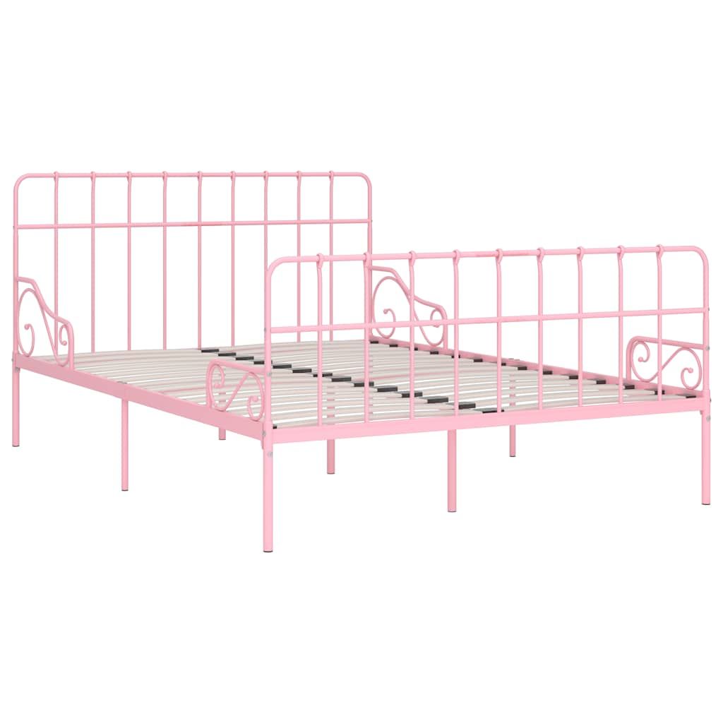 Giroletto con Doghe Rosa in Metallo 140x200 cm vidaXL