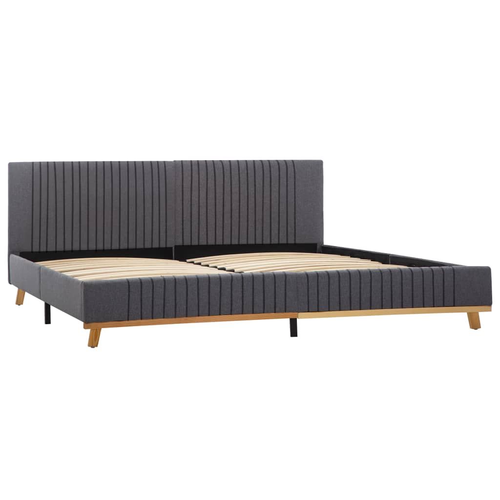 Giroletto senza Materasso Grigio Chiaro 160x200 cm Tessuto vidaXL