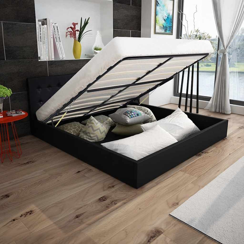 Letto con Contenitore e Materasso in Similpelle 180x200 cm vidaXL