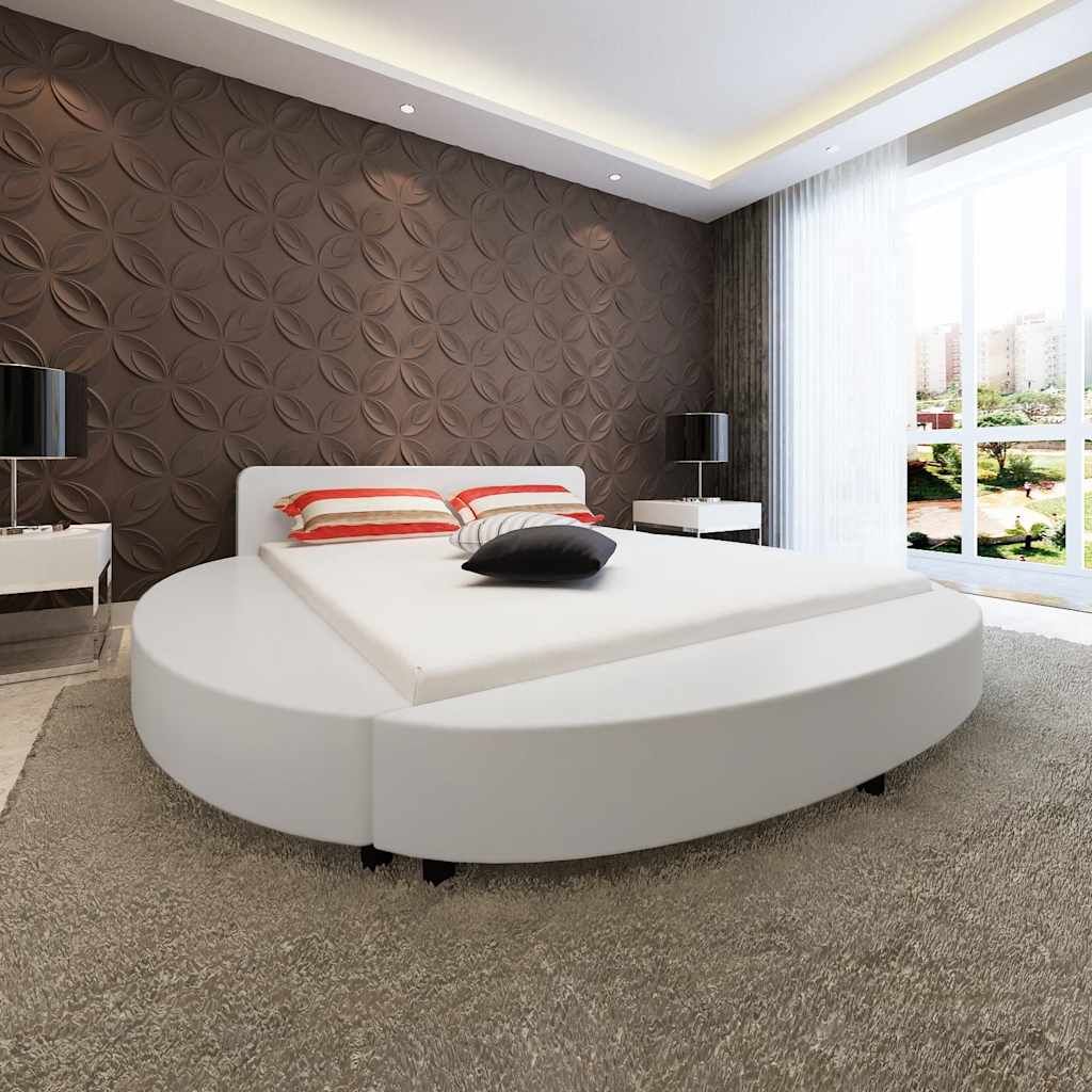 Letto con Materasso Bianco in Similpelle 180x200 cm vidaXL