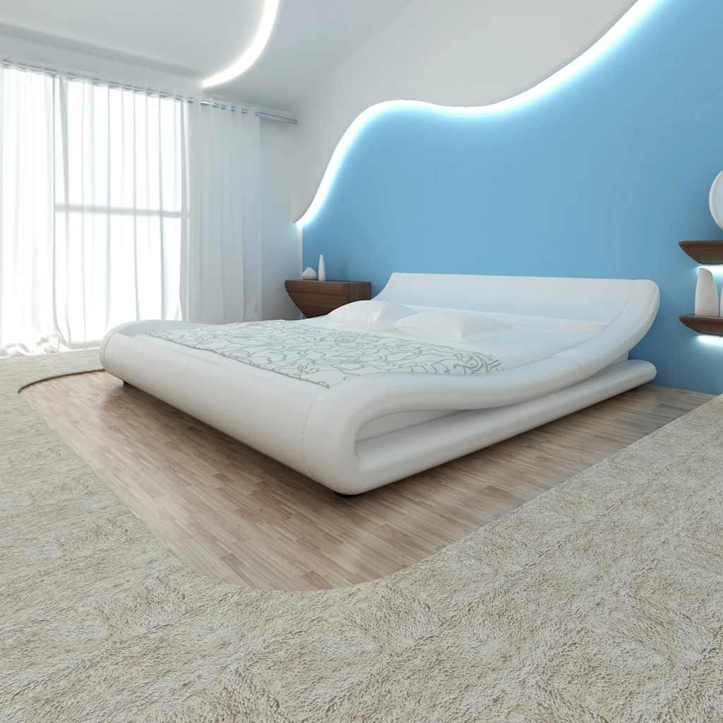Letto con Materasso Memory Bianco in Similpelle 140x200 cm vidaXL