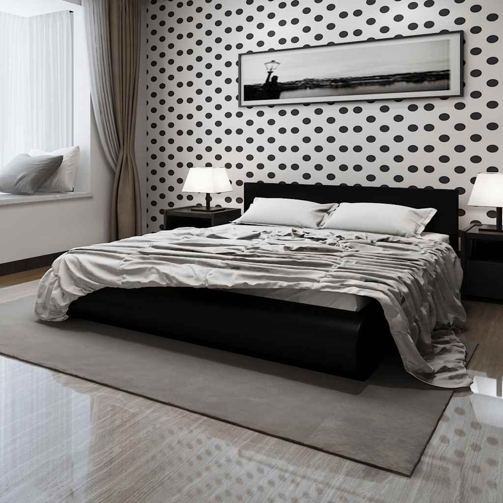 Letto con Materasso con Memoria Nero in Similpelle 180x200 cm vidaXL