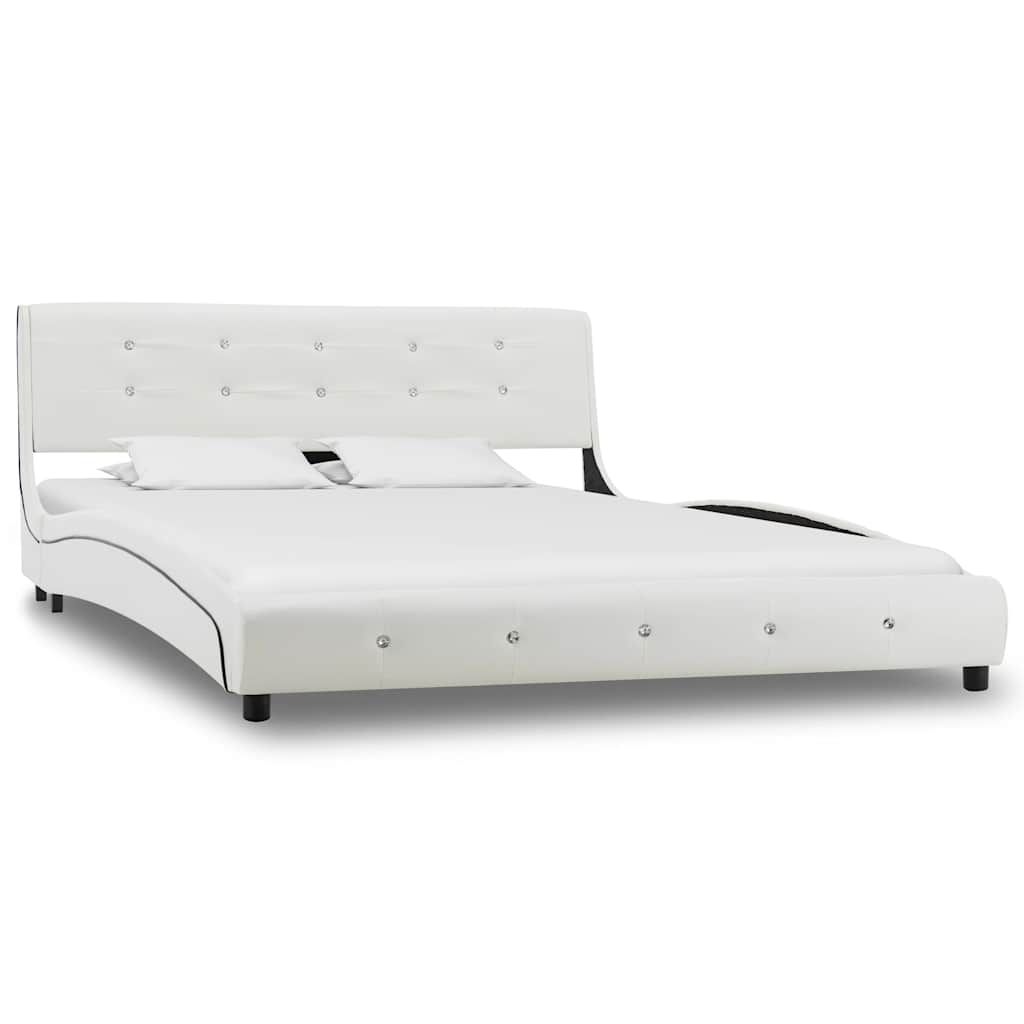 Letto con Materasso Bianco in Similpelle 140x200 cm vidaXL