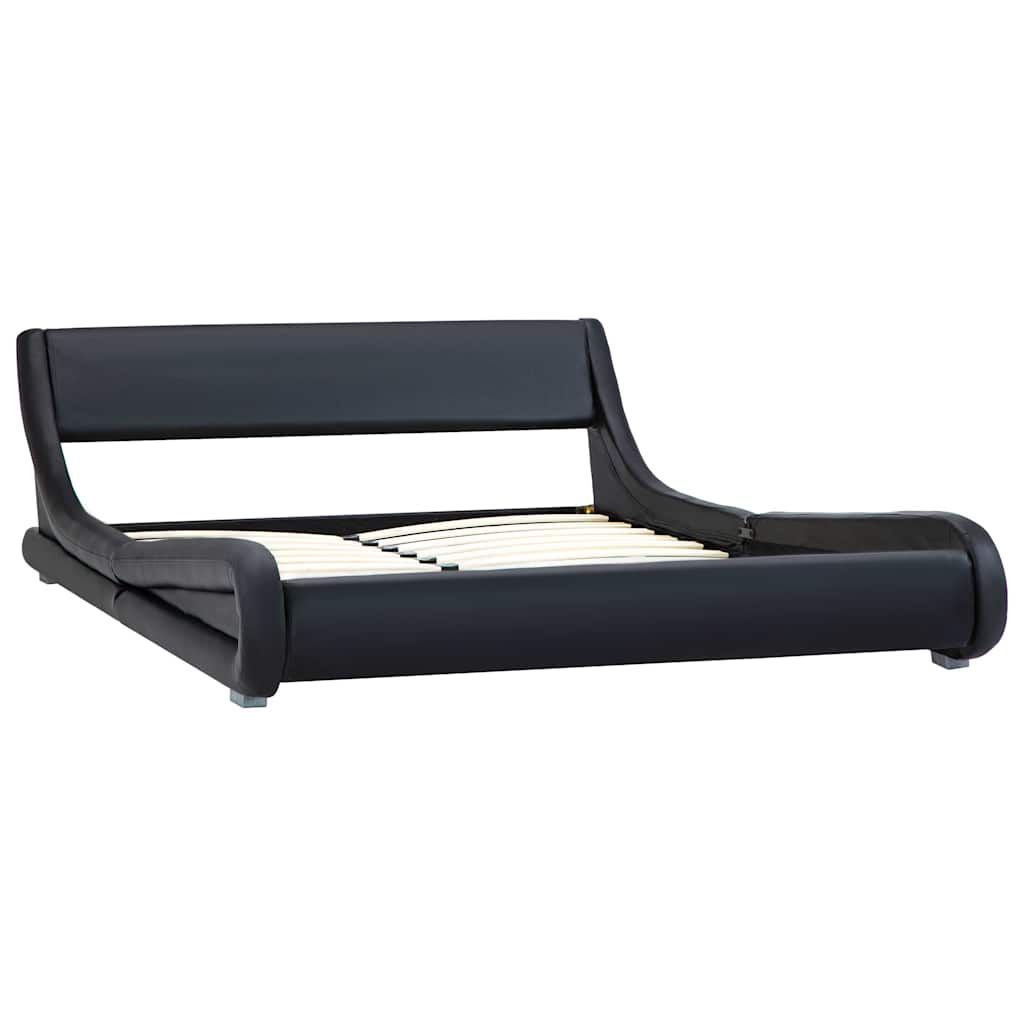 Giroletto Nero in Similpelle 160x200 cm vidaXL