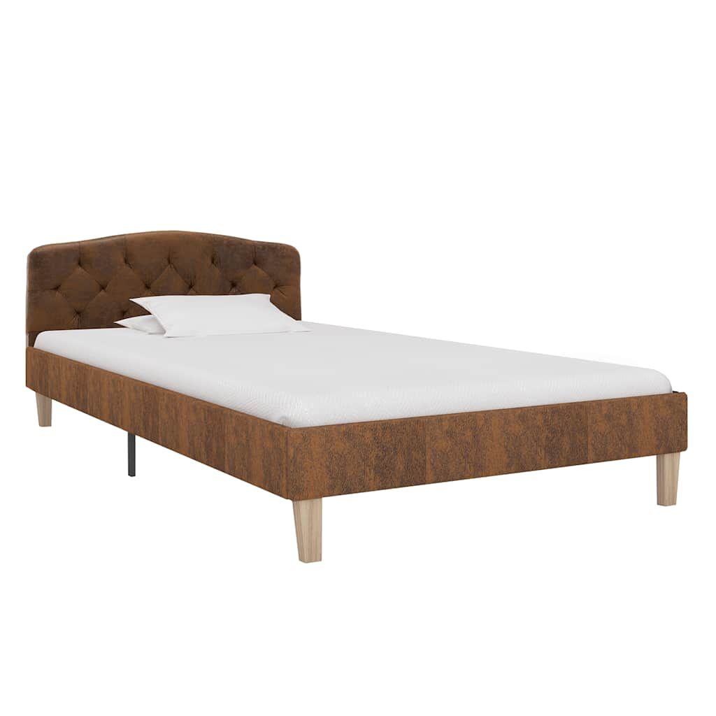 Giroletto Marrone in Similpelle Scamosciata 100x200 cm vidaXL