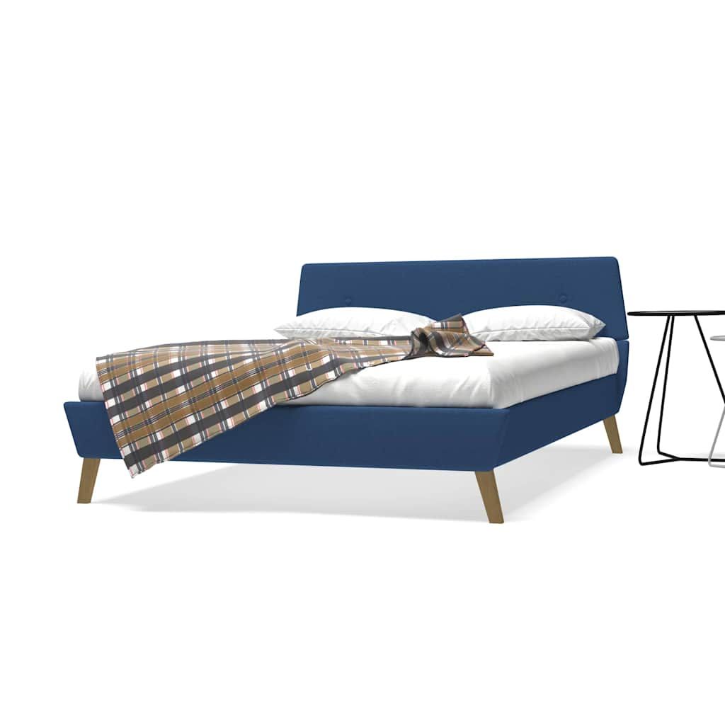 Letto con Materasso Blu in Tessuto 140x200 cm vidaXL