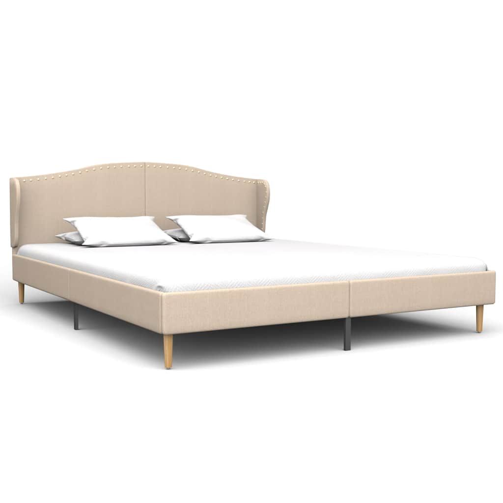 Letto con Materasso Tessuto Beige 180x200 cm vidaXL