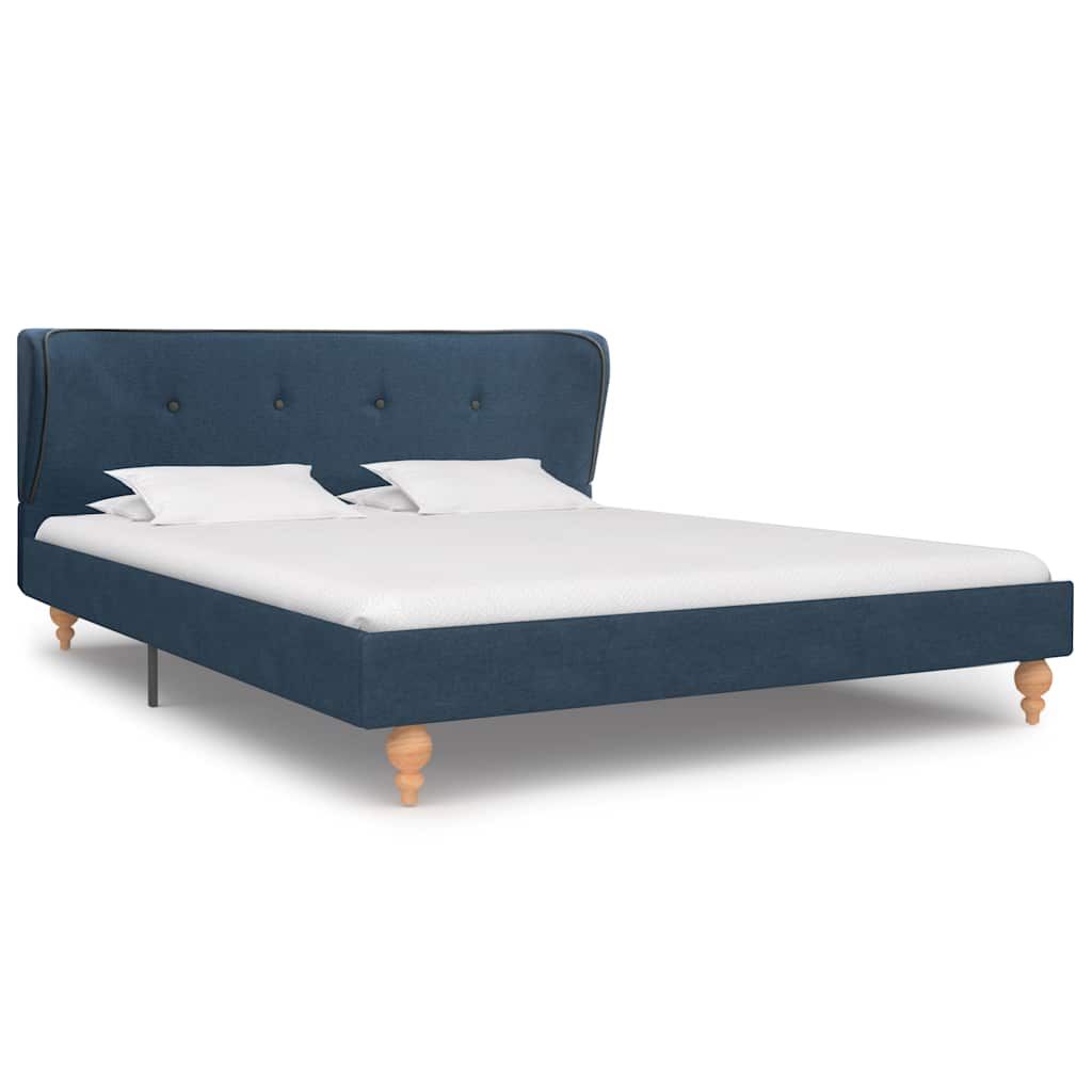 Letto con Materasso Memory Foam Tessuto Blu 140x200cm vidaXL