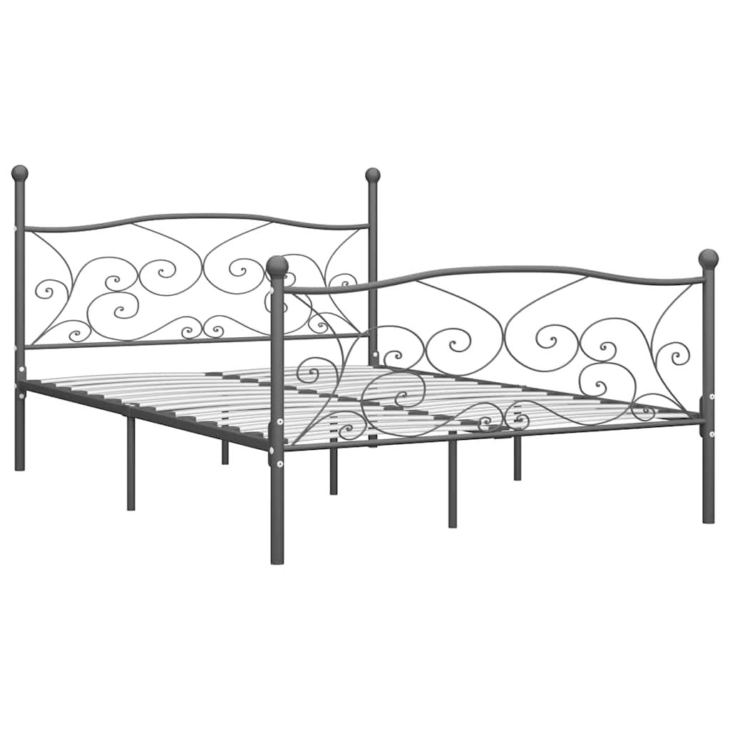 Giroletto Grigio in Metallo 160x200 cm vidaXL
