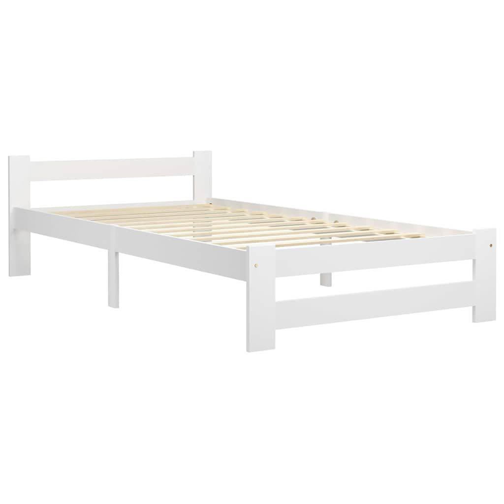 Giroletto con 2 Cassetti Bianco in Massello di Pino 100x200cm vidaXL