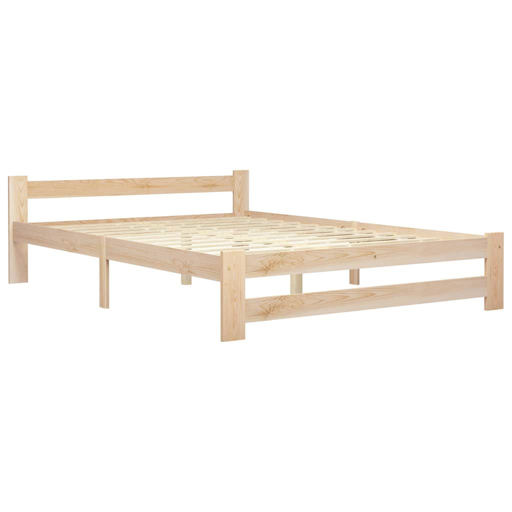 Giroletto con 2 Cassetti in Legno Massello di Pino 140x200 cm vidaXL