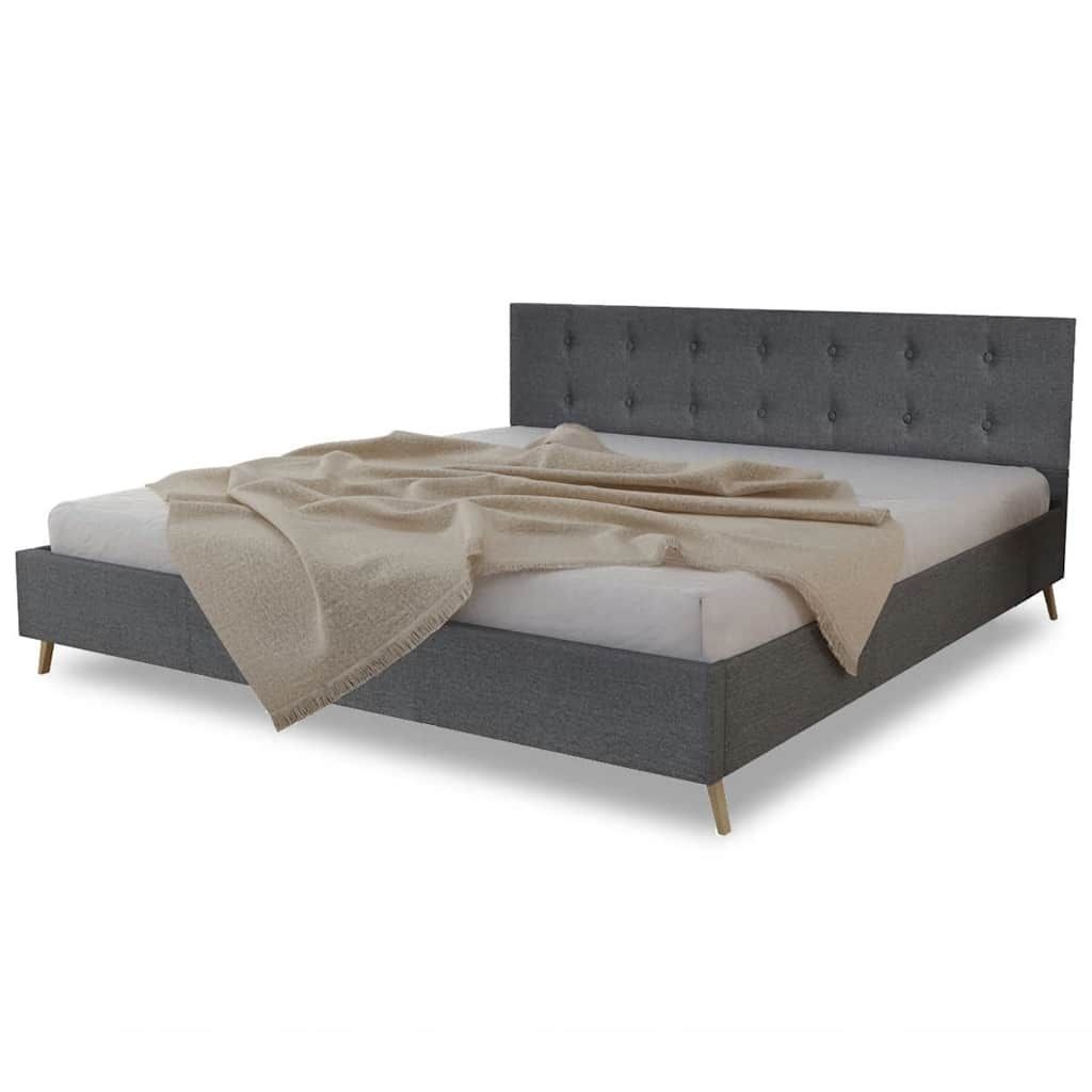 Letto con Materasso Memory Grigio Scuro in Tessuto 180x200 cm vidaXL