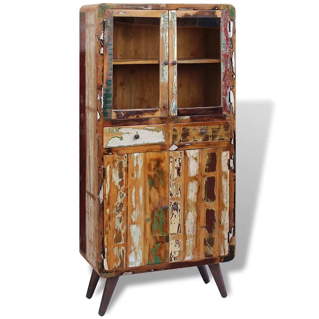 Credenza in Legno Massello di Recupero 90x40x190 cm vidaXL