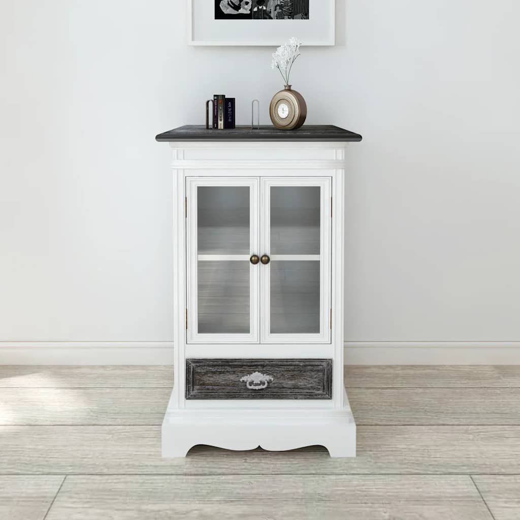 Mobiletto con 2 Ante e 1 Cassetto in MDF Bianco vidaXL