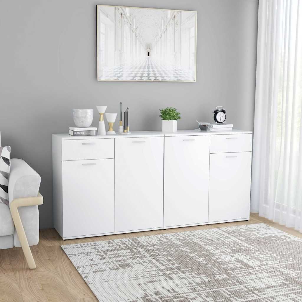Credenza Bianca 160x36x75 cm in Truciolato vidaXL