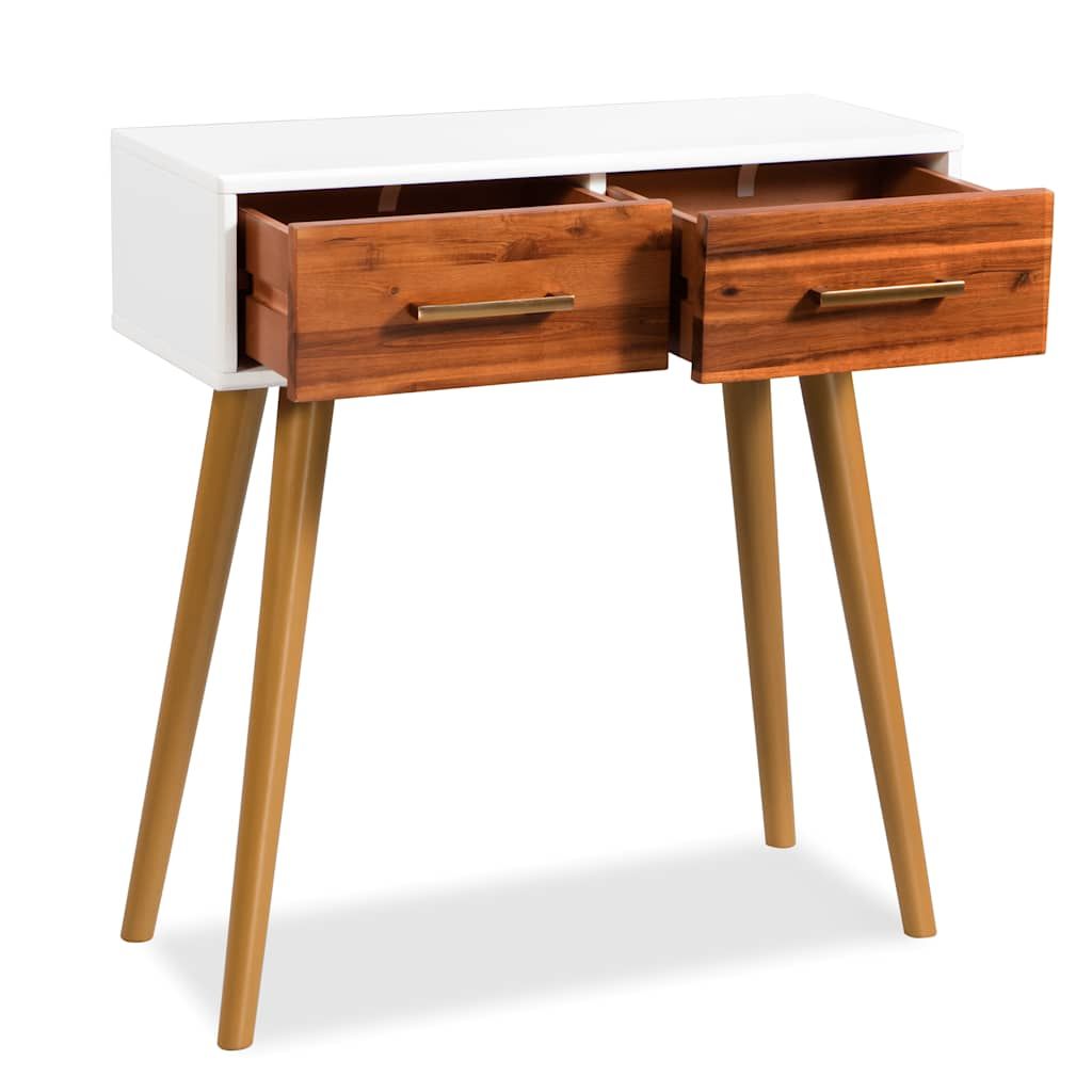 Tavolo Consolle in Legno Massello di Acacia 70x30x75 cm vidaXL