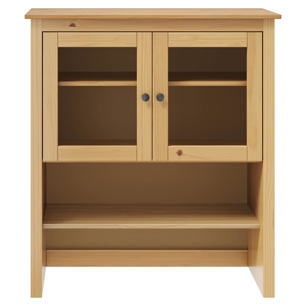 Credenza Hill Marrone ambra 90x33x100 cm in Legno di Pino vidaXL