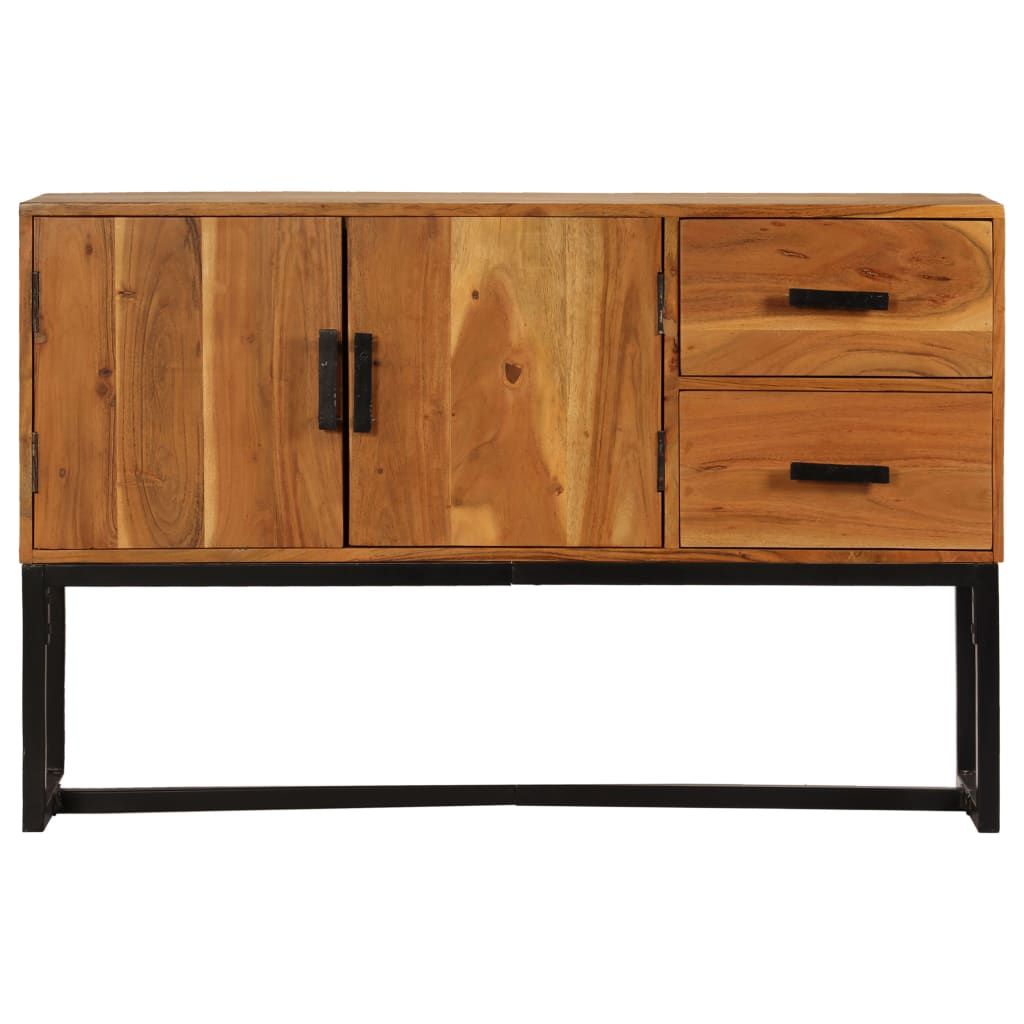 Credenza Marrone 110x30x70 cm in Legno Massello di Acacia vidaXL