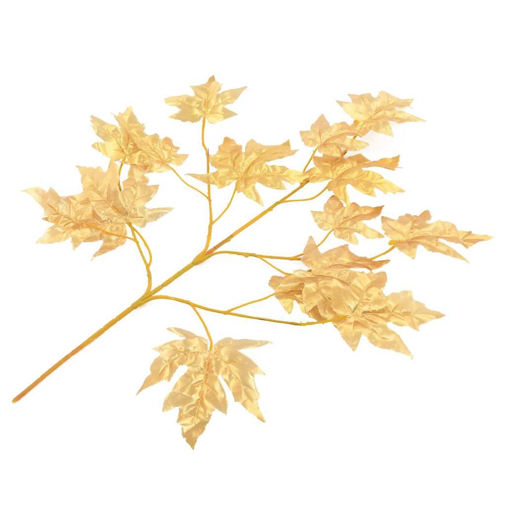 Foglie Artificiali di Acero 10 pz Oro 75 cm vidaXL