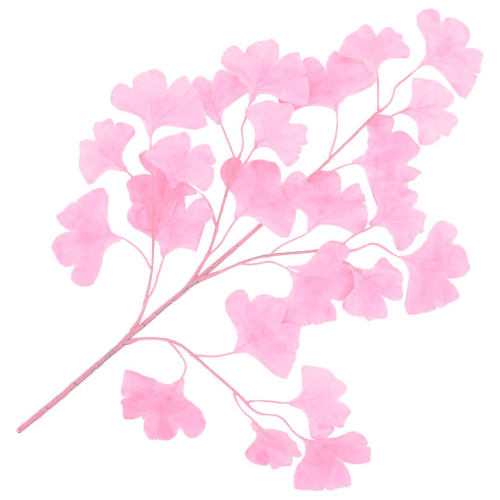 Foglie Artificiali di Ginko 10 pz Rosa 65 cm vidaXL