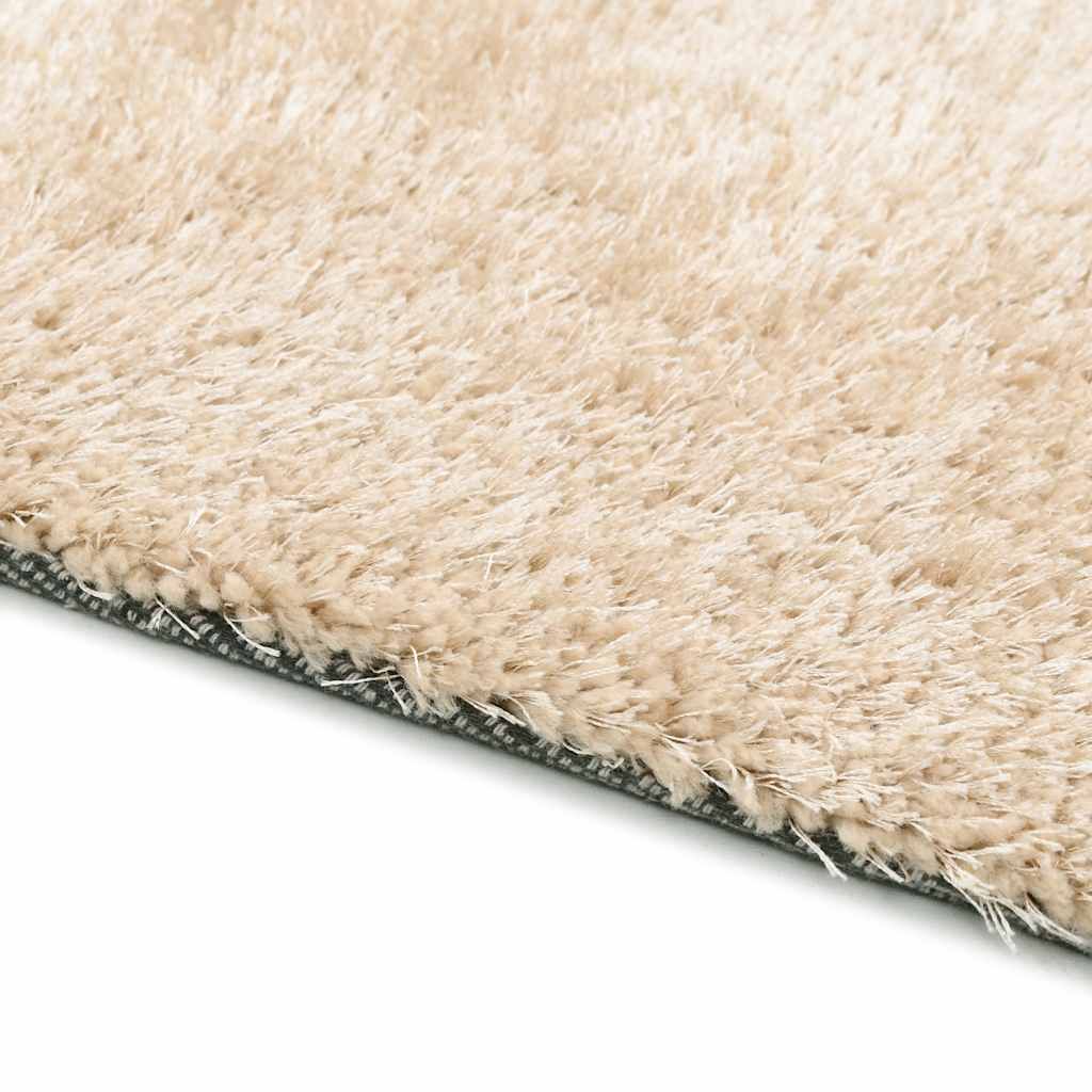 Tappeto a Pelo Lungo Shaggy 80x150 cm Beige vidaXL