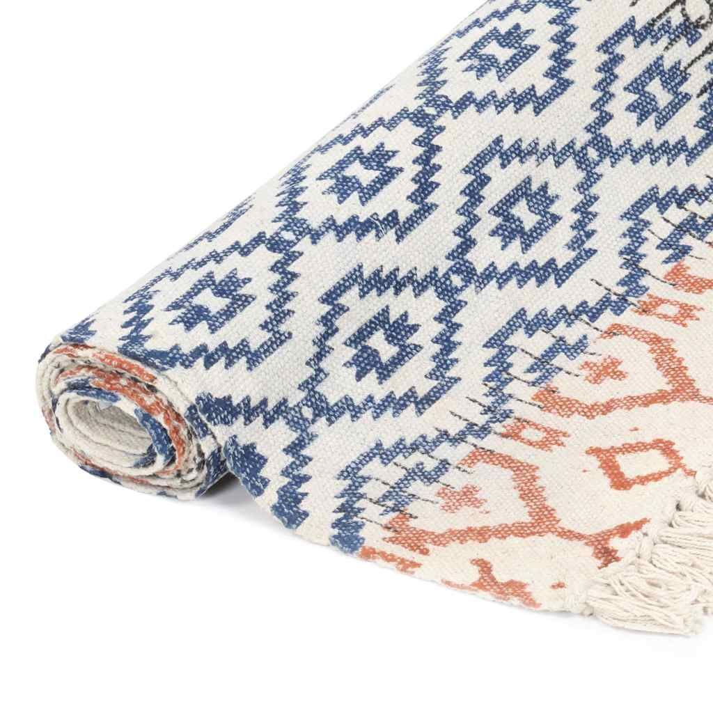 Tappeto Kilim Tessuto a Mano in Cotone 200x290 cm Multicolore vidaXL