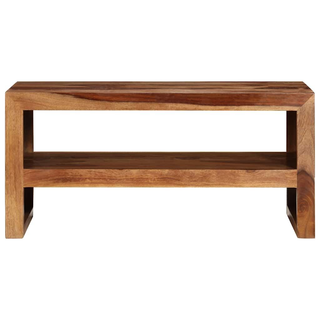 Supporto TV Tavolino Laterale in Legno Massello di Acacia vidaXL