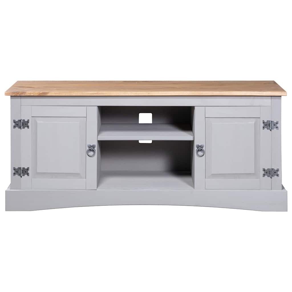 Comodino in Legno di Pino Messicano Corona Grigio 120x40x52 cm vidaXL