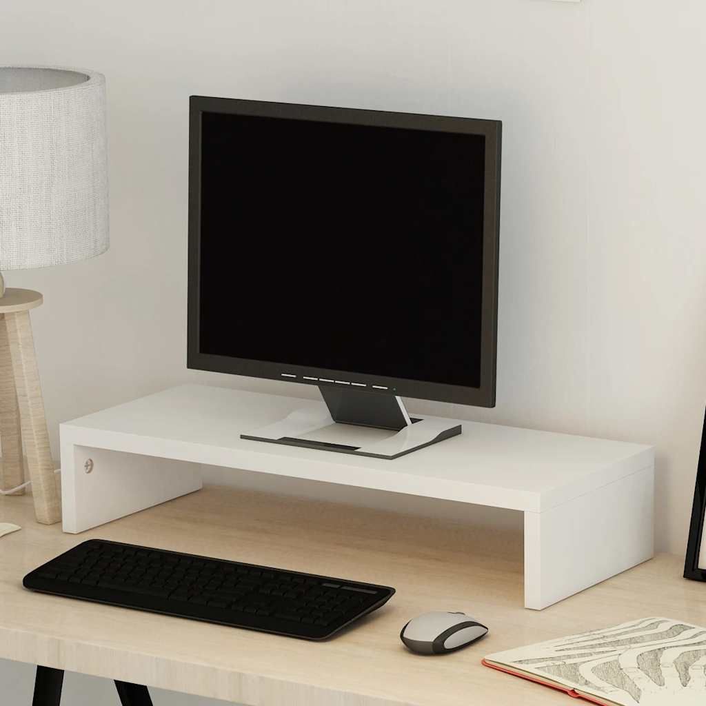 Supporto per Monitor in Legno Multistrato 60x23,5x12 cm Bianco vidaXL