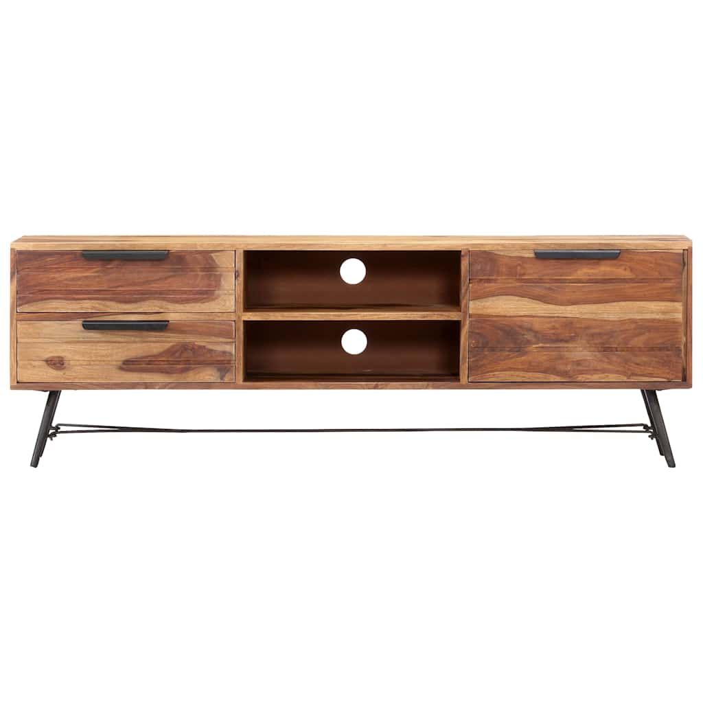 Mobile Porta TV 140x28x47 cm in Legno Massello di Acacia vidaXL