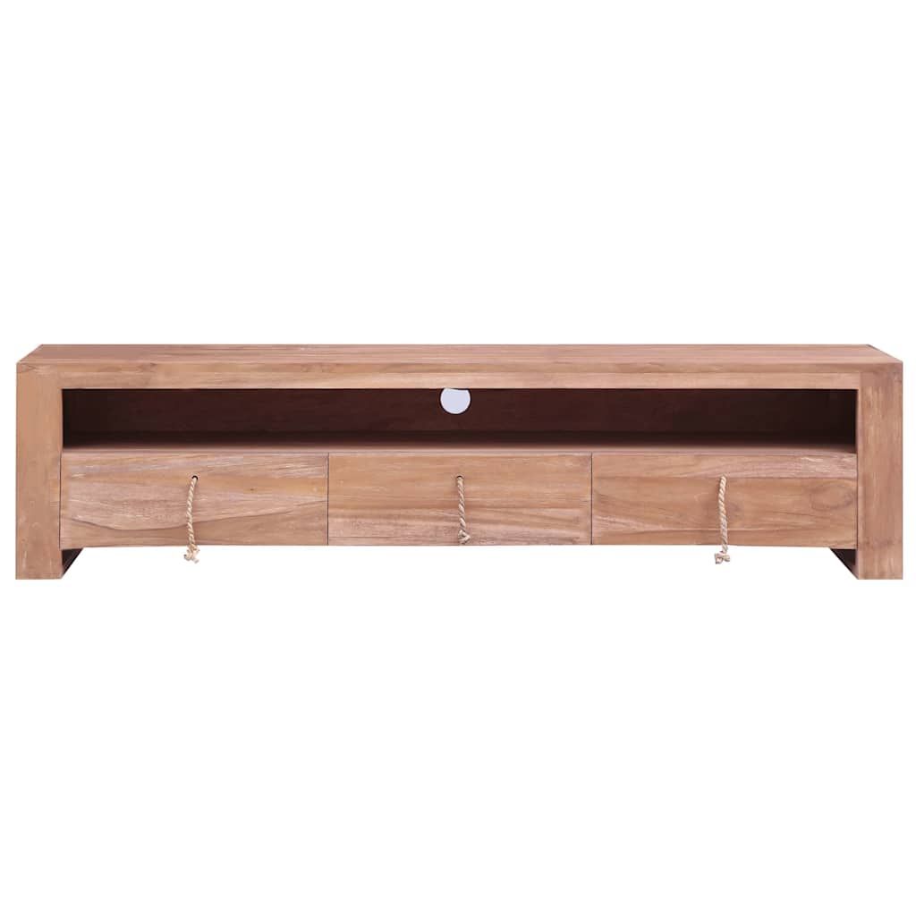Mobile Porta TV 140x30x35 cm in Legno Massello di Teak vidaXL