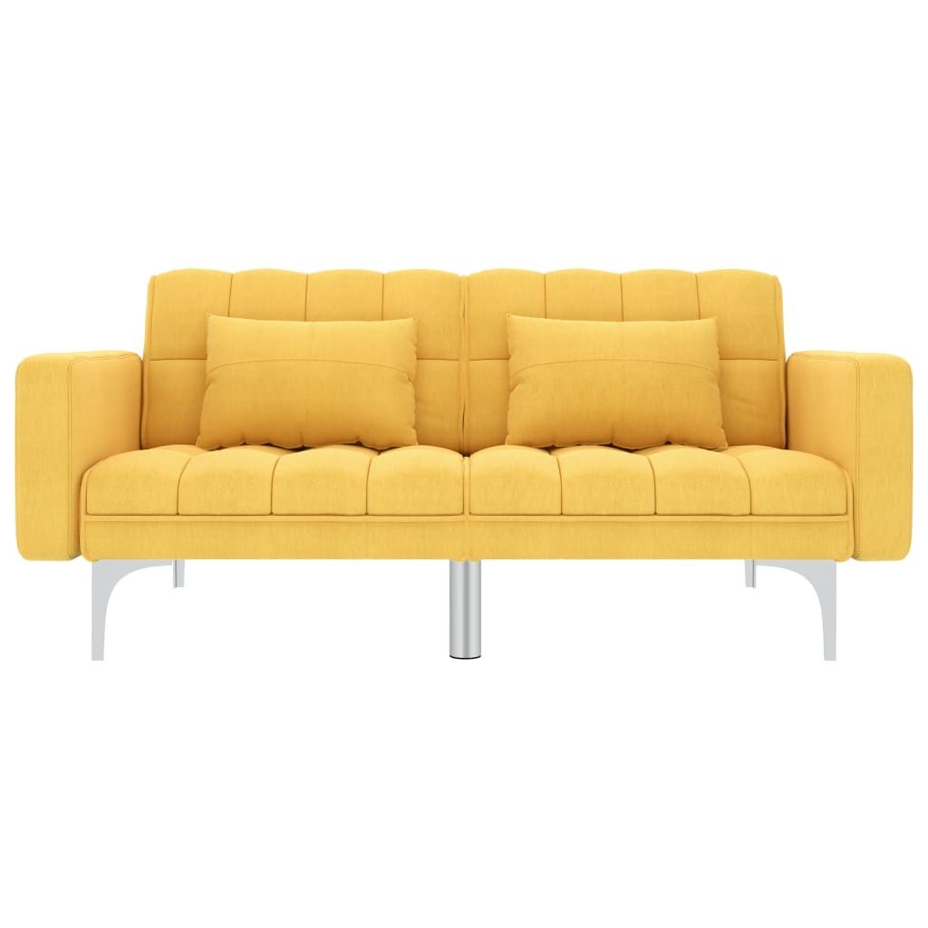 Divano Letto Giallo in Tessuto vidaXL