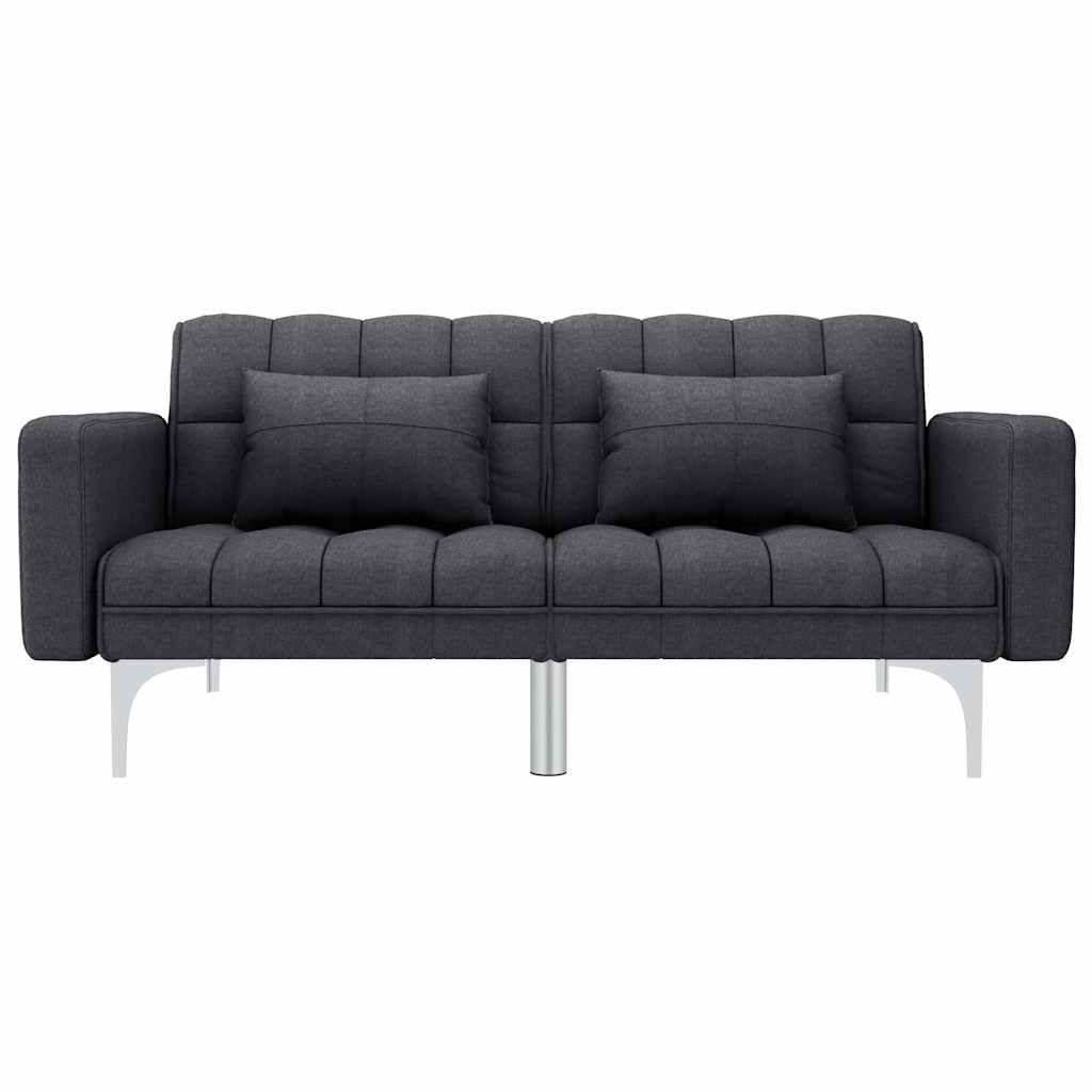 Divano Letto Grigio Scuro in Tessuto vidaXL