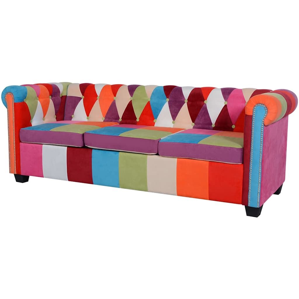 Set Divani Chesterfield 2 pz in Tessuto vidaXL