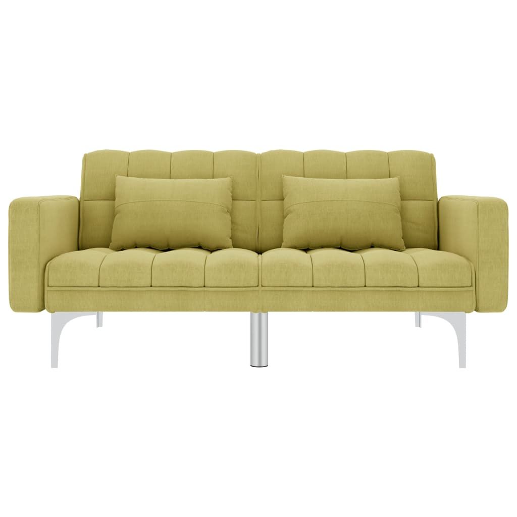 Divano Letto in Tessuto Verde vidaXL