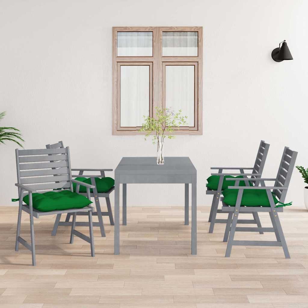 Sedie Pranzo per Esterni con Cuscini 4 pz Legno Massello Acacia vidaXL