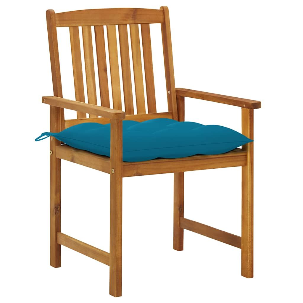 Sedie da Giardino con Cuscini 4 pz in Massello di Acacia vidaXL