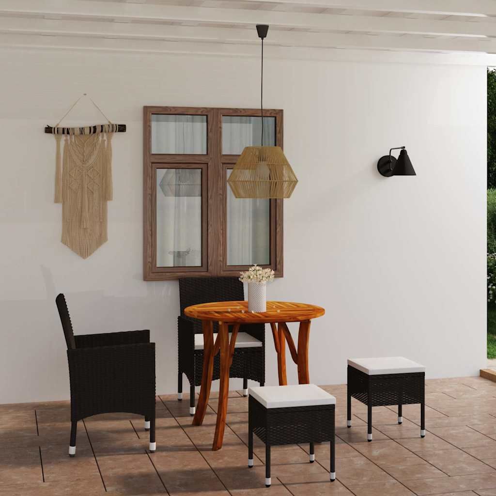 Set Mobili da Pranzo per Giardino 5 pz Marrone vidaXL