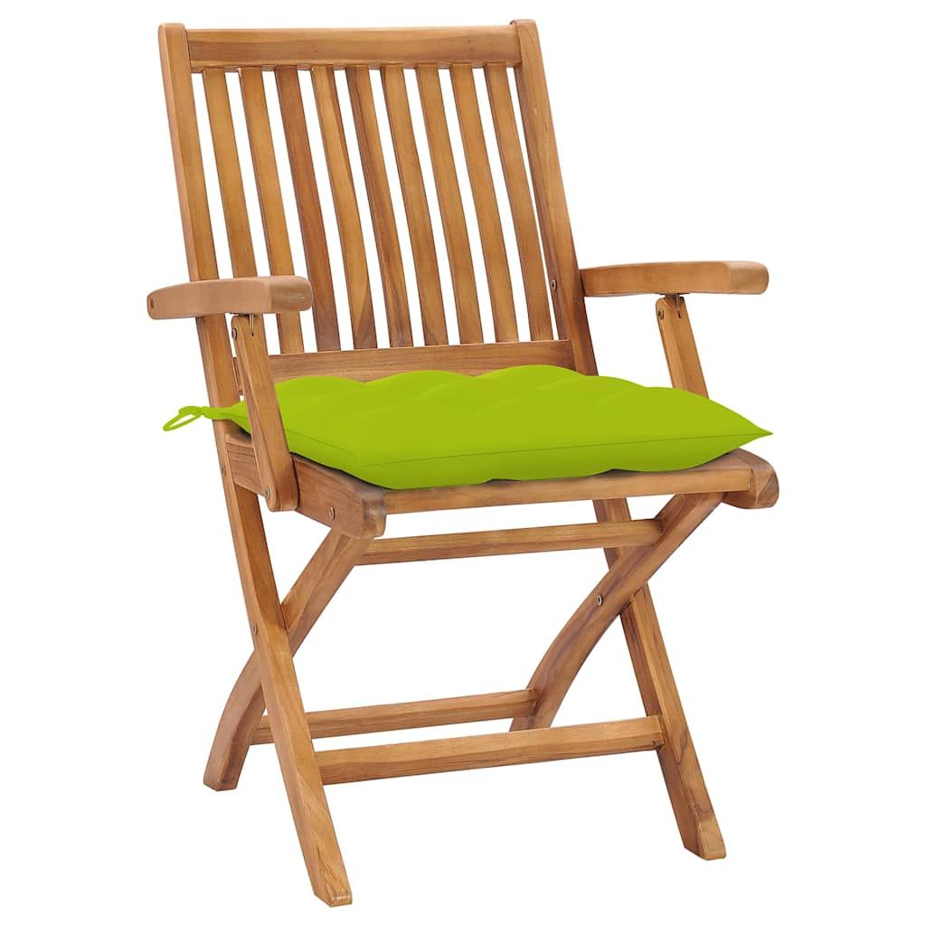 Sedie pieghevoli con cuscini, 6 pezzi, in legno massello di teak. vidaXL