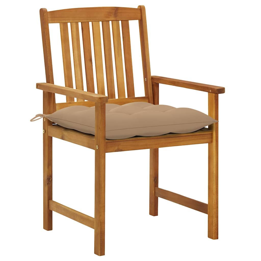 Sedie da Giardino con Cuscini 4 pz in Massello di Acacia vidaXL