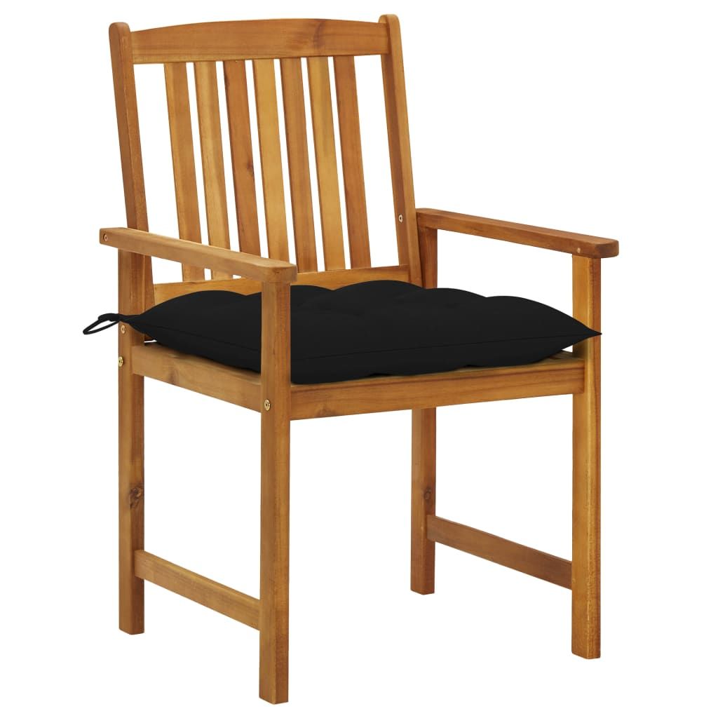 Sedie da Giardino con Cuscini 4 pz in Massello di Acacia vidaXL