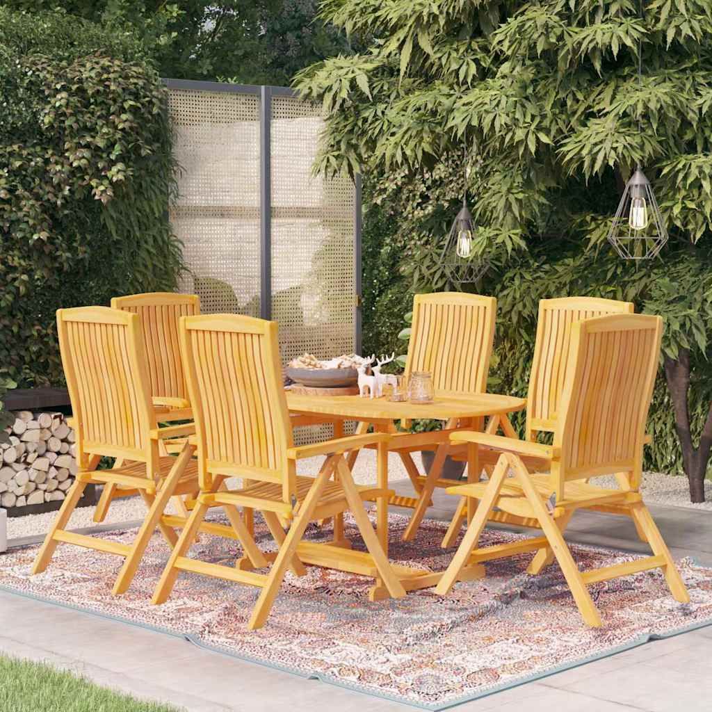 Set da Pranzo da Giardino 7 pz in Legno Massello di Teak vidaXL