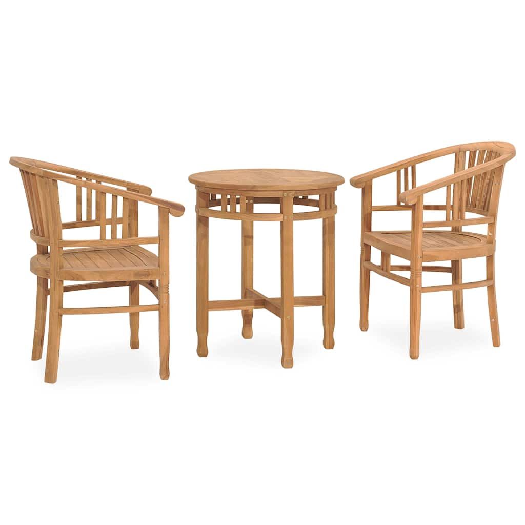 Set da Pranzo da Giardino 3 pz in Legno Massello di Teak vidaXL