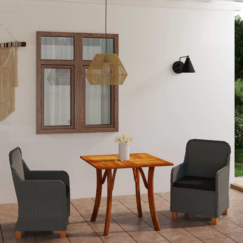 Set Mobili da Pranzo per Giardino 3 pz Grigio Scuro vidaXL