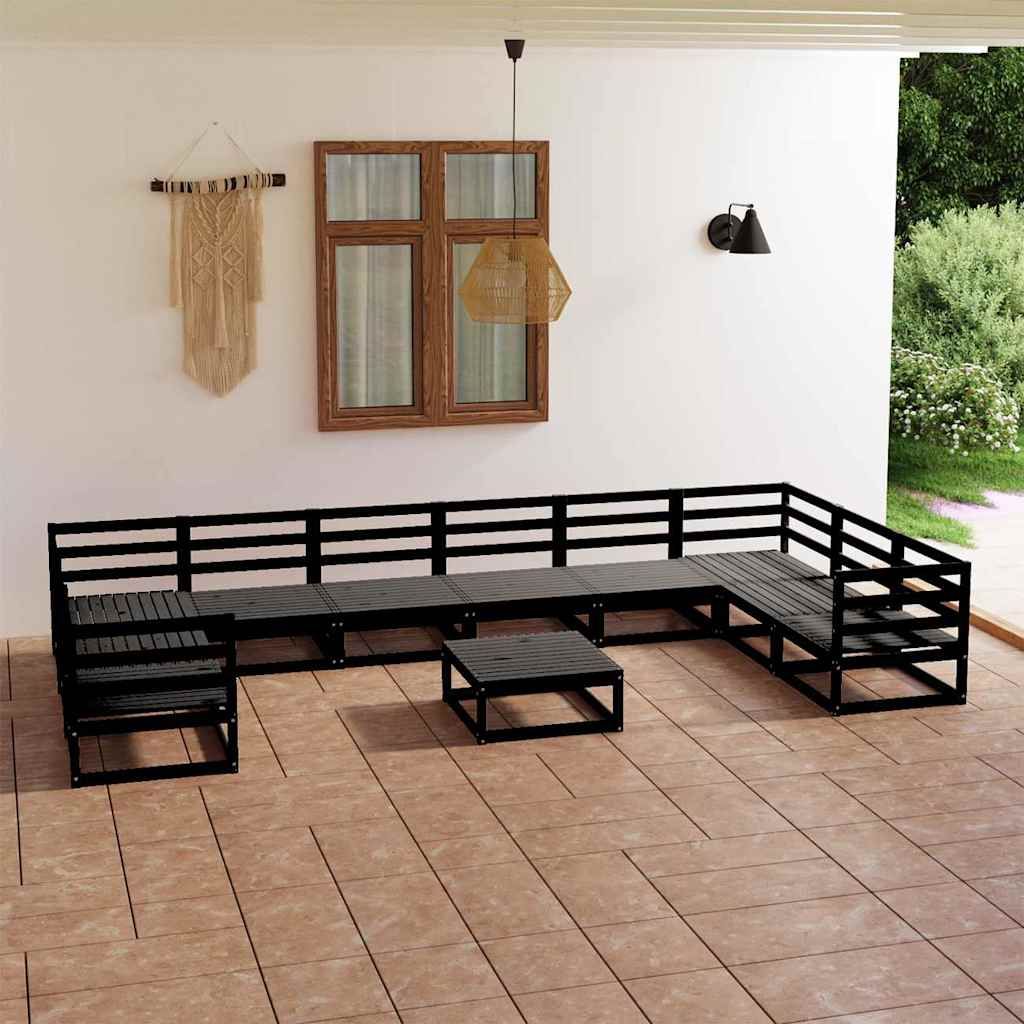 Set Divani da Giardino 11 pz in Legno Massello di Pino vidaXL