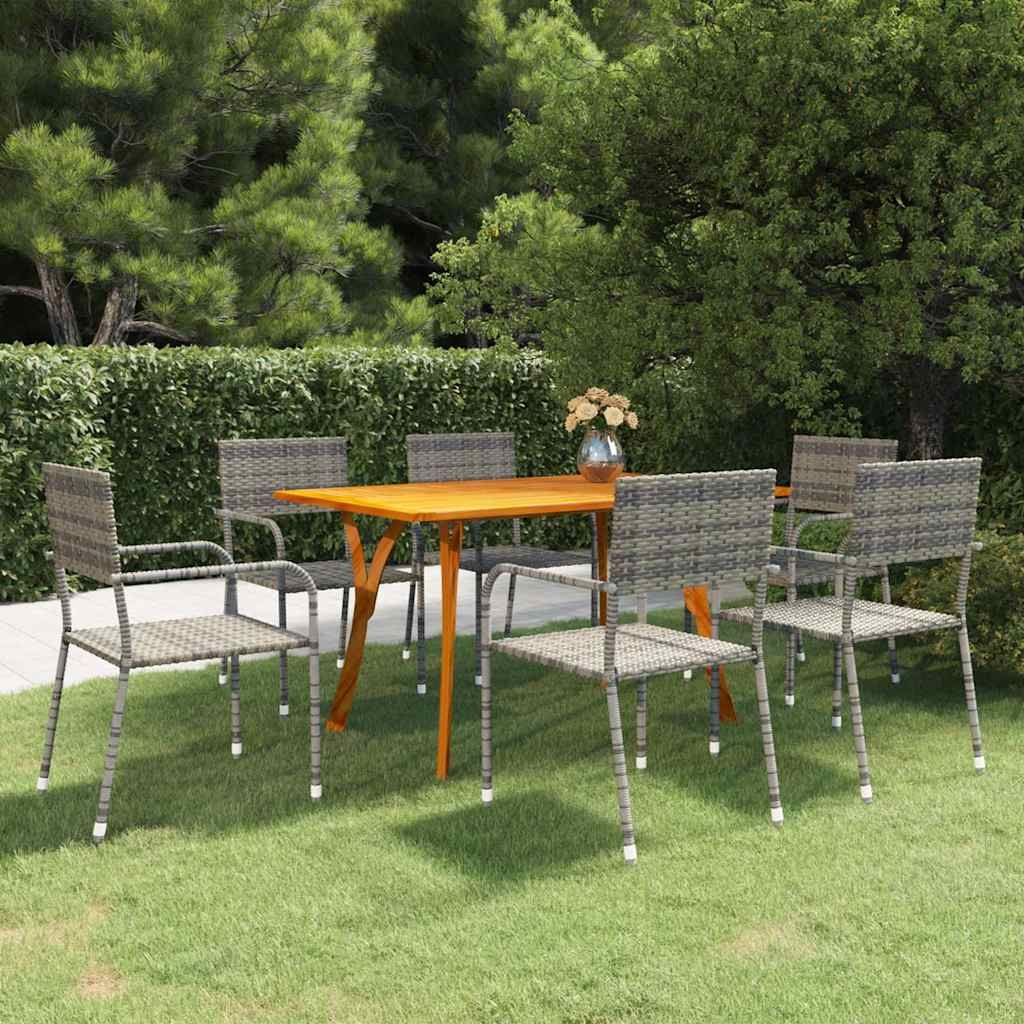 Set da Pranzo da Giardino 7 pz Antracite vidaXL